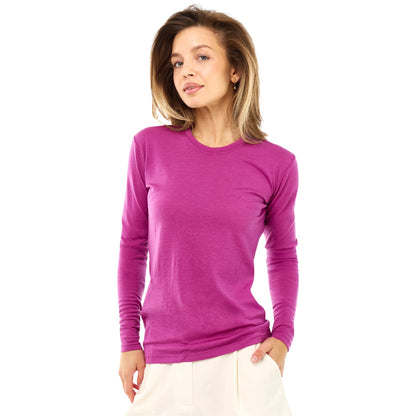 Women's Merino Wool Base Layer Long Sleeve Thermal Hiking Shirt