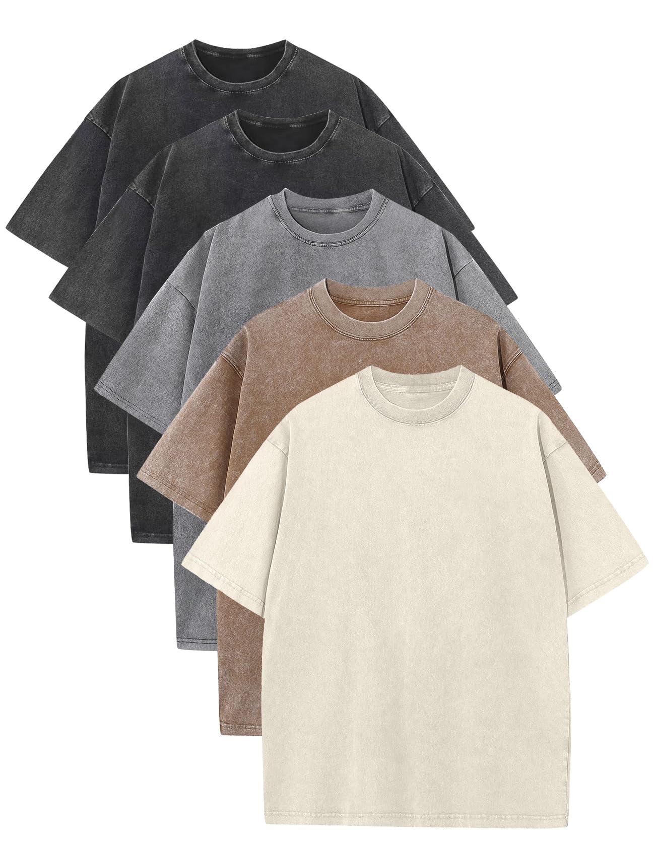 Men's Oversized Acid Wash Heavyweight Cotton T-Shirt