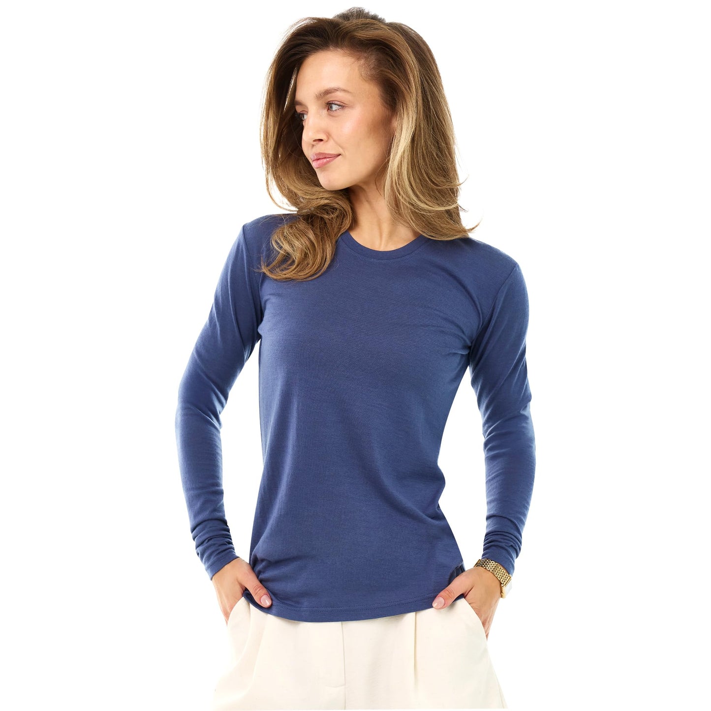 Women's Merino Wool Base Layer Long Sleeve Thermal Hiking Shirt