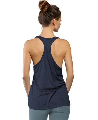 Women's Flowy Slub Racerback Workout Tank Tops Multipack