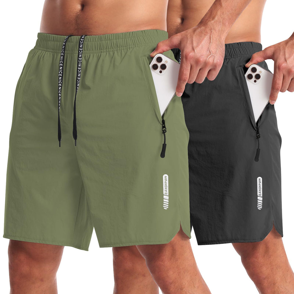 2 Pack Quick Dry 7 Inch Workout Gym Shorts
