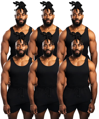 Men's Ribbed Cotton Spandex Tank Top