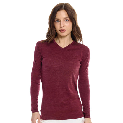 Women's Merino Wool Base Layer Long Sleeve Thermal Hiking Shirt