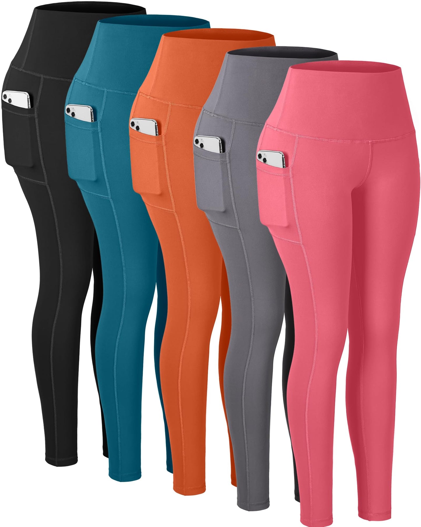 Women's High Waisted Pocket Yoga Leggings Tummy Control