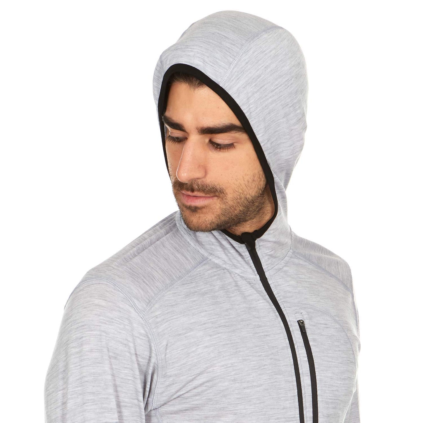 Men's Merino Wool Quarter Zip Sun Hoodie