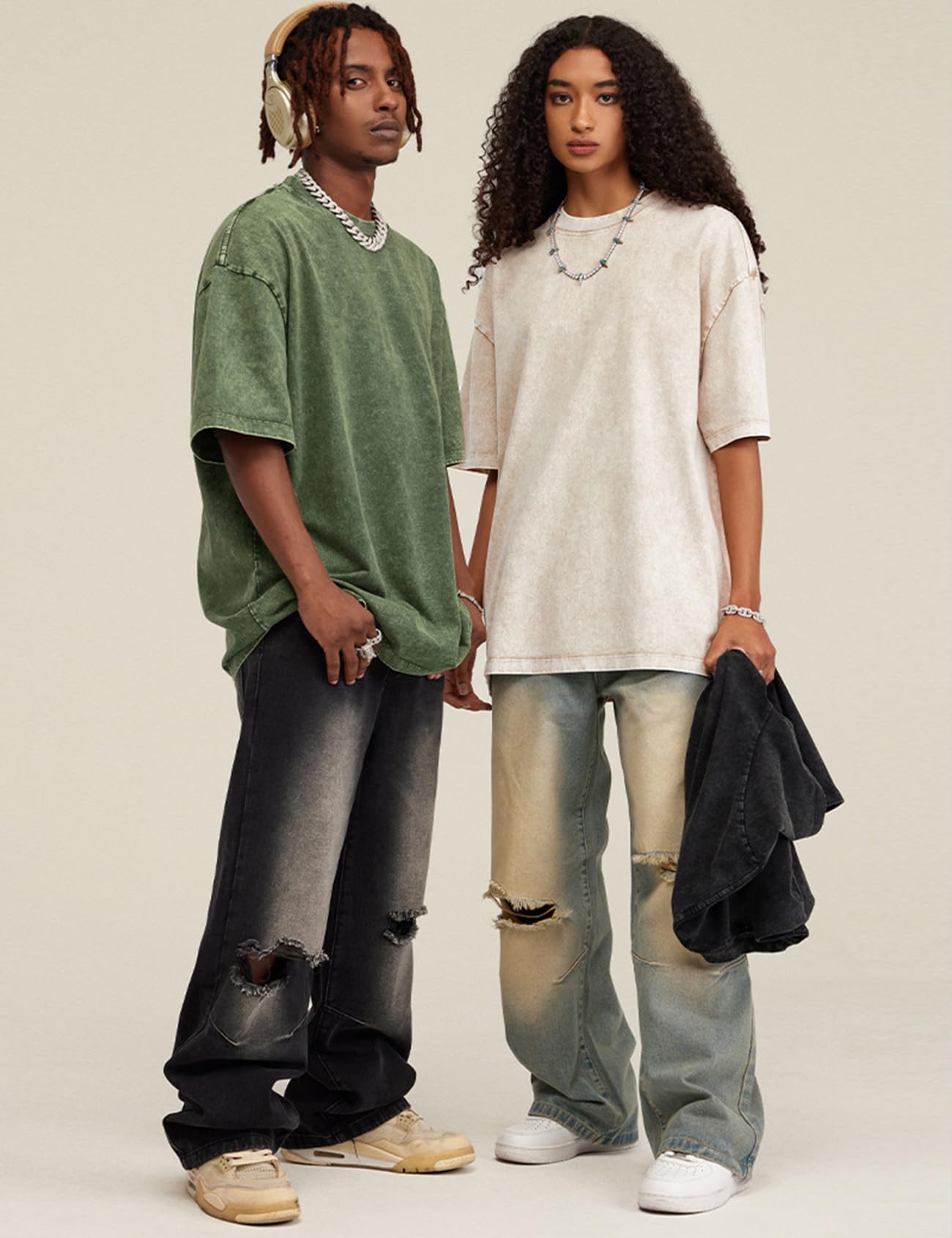 Oversized Vintage Washed Loose Fit Streetwear T-Shirt Unisex