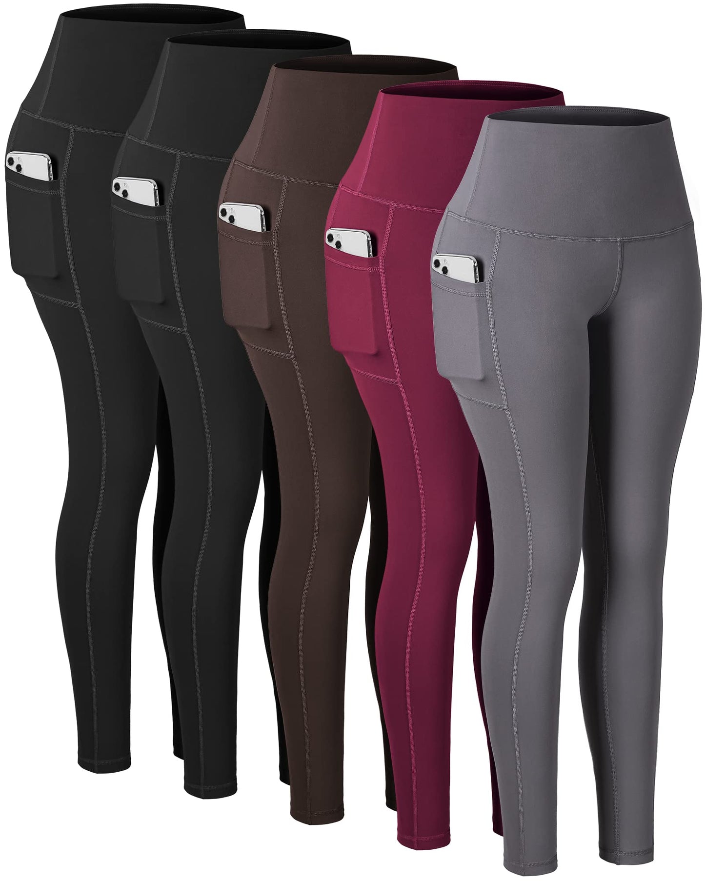 Women's High Waisted Pocket Yoga Leggings Tummy Control