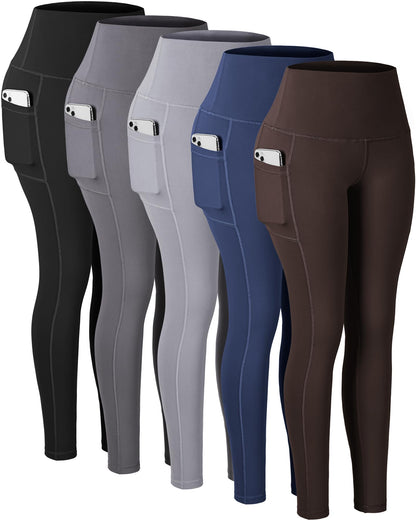 Women's High Waisted Pocket Yoga Leggings Tummy Control