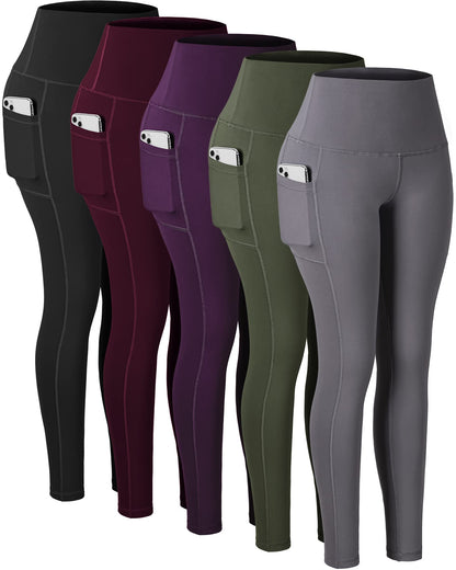 Women's High Waisted Pocket Yoga Leggings Tummy Control