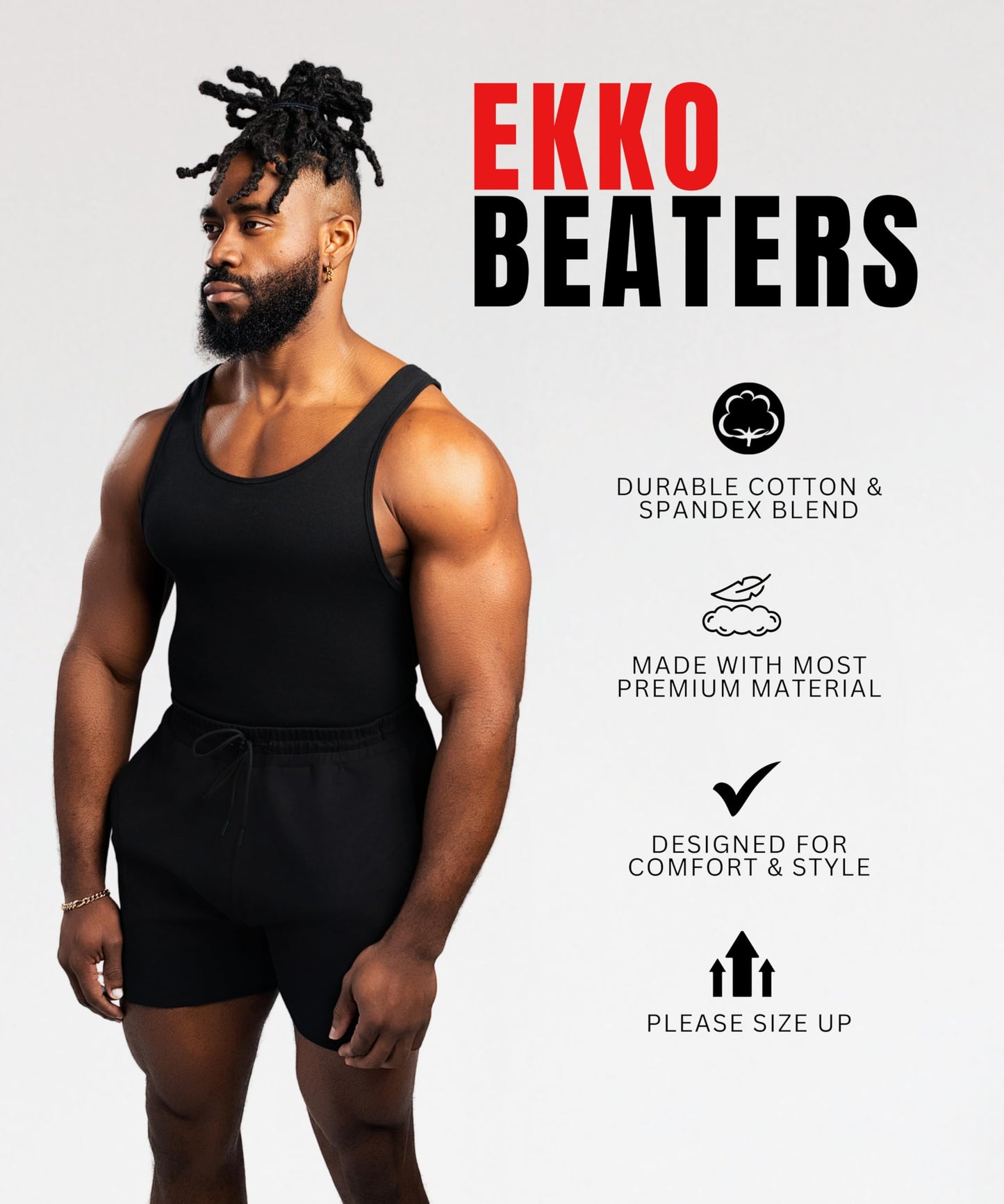 Men's Ribbed Cotton Spandex Tank Top