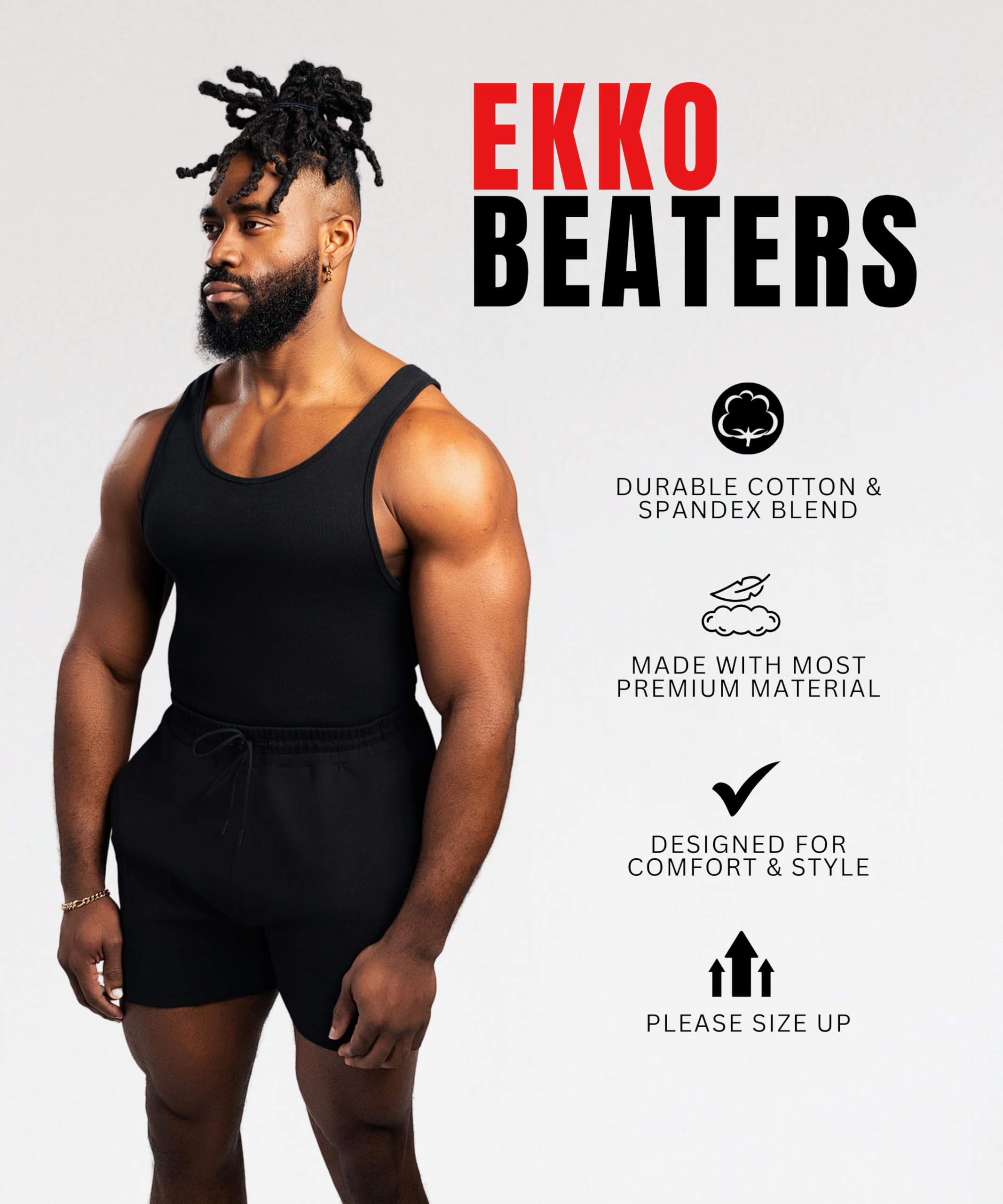 Men's Ribbed Cotton Spandex Tank Top