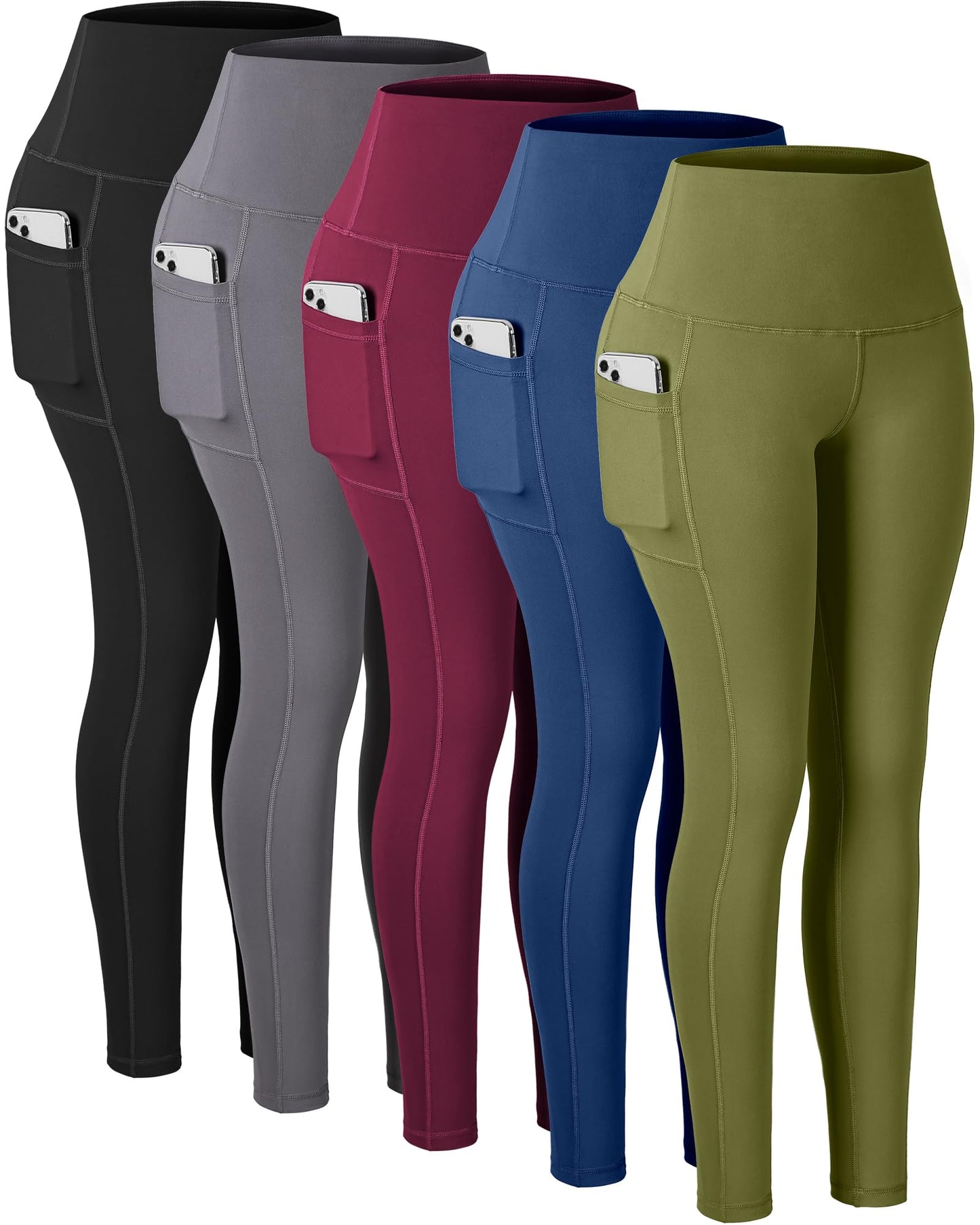 Women's High Waisted Pocket Yoga Leggings Tummy Control