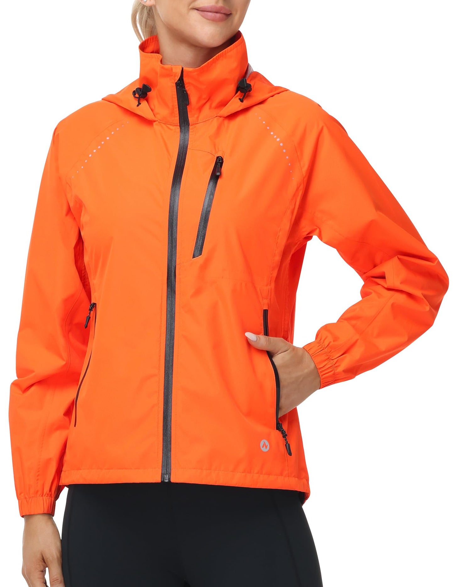 Waterproof Reflective Cycling Rain Jacket Hooded