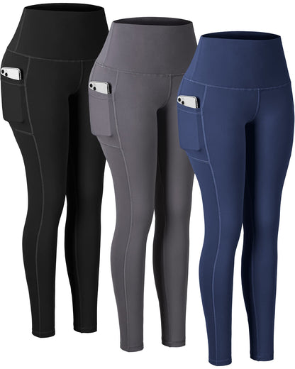 Women's High Waisted Pocket Yoga Leggings Tummy Control