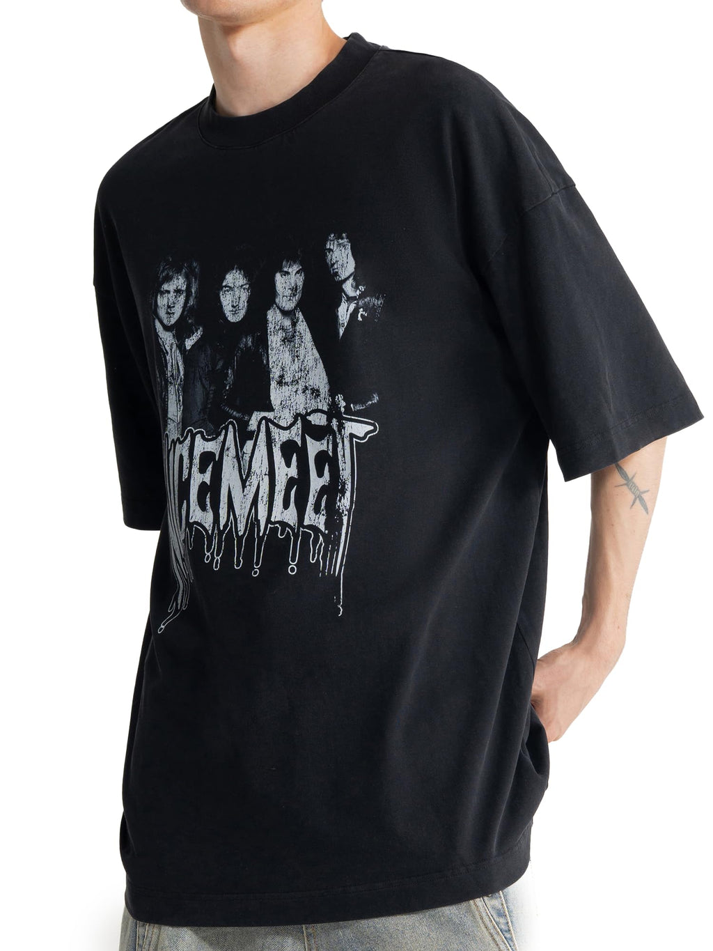 Oversized Unisex Graphic Embroidered Streetwear T-Shirt