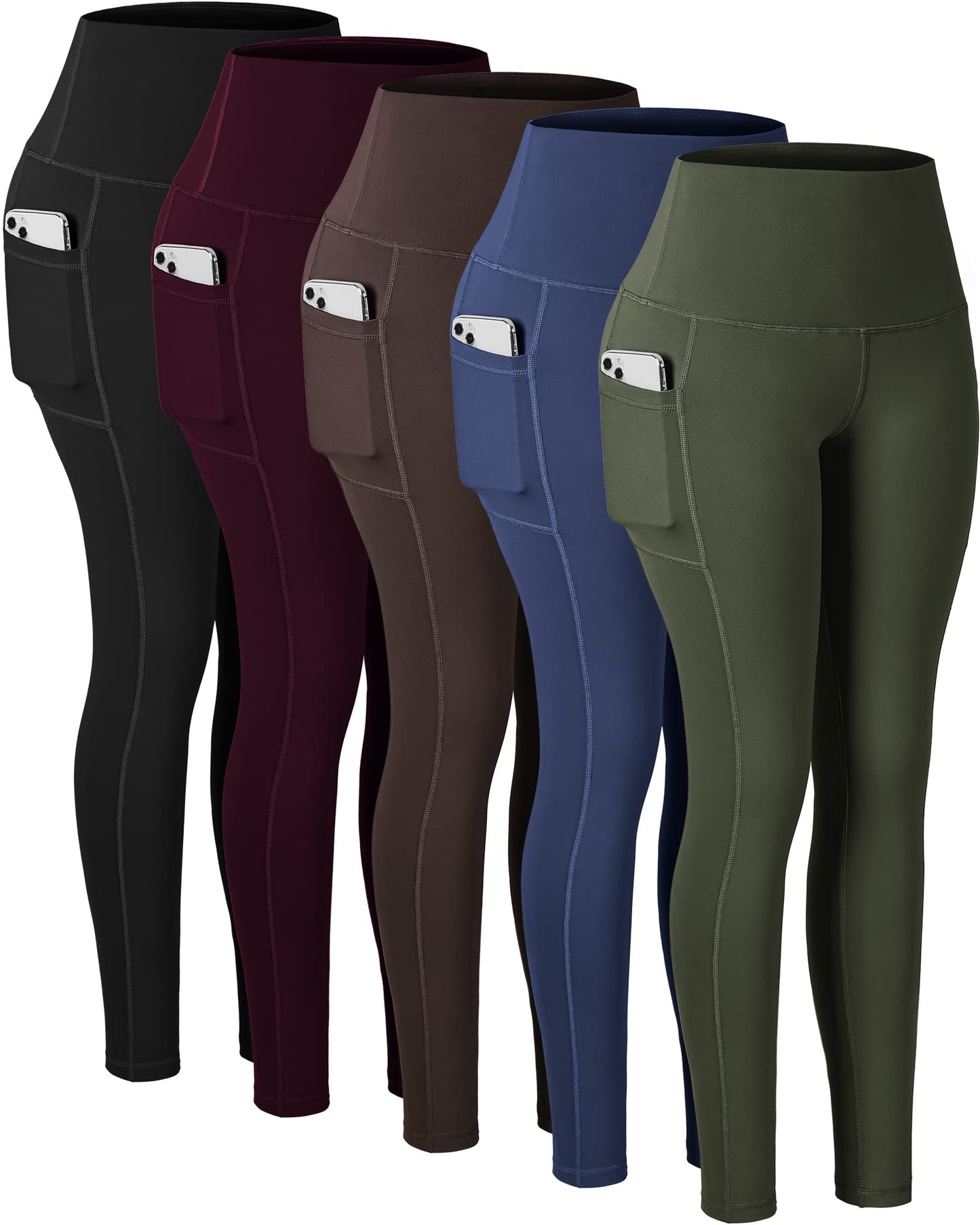 Women's High Waisted Pocket Yoga Leggings Tummy Control