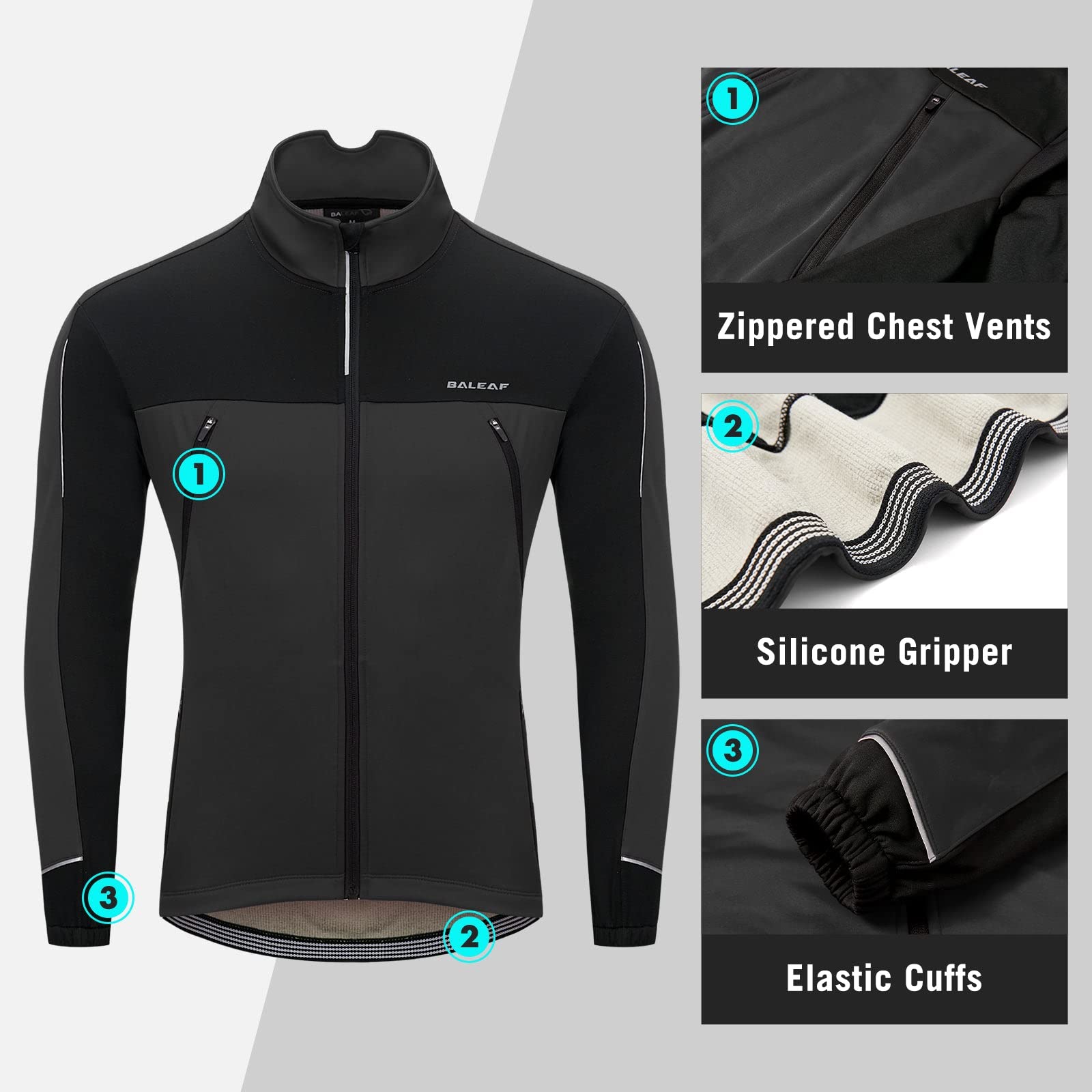 Men's Softshell Thermal Windproof Cycling Jacket