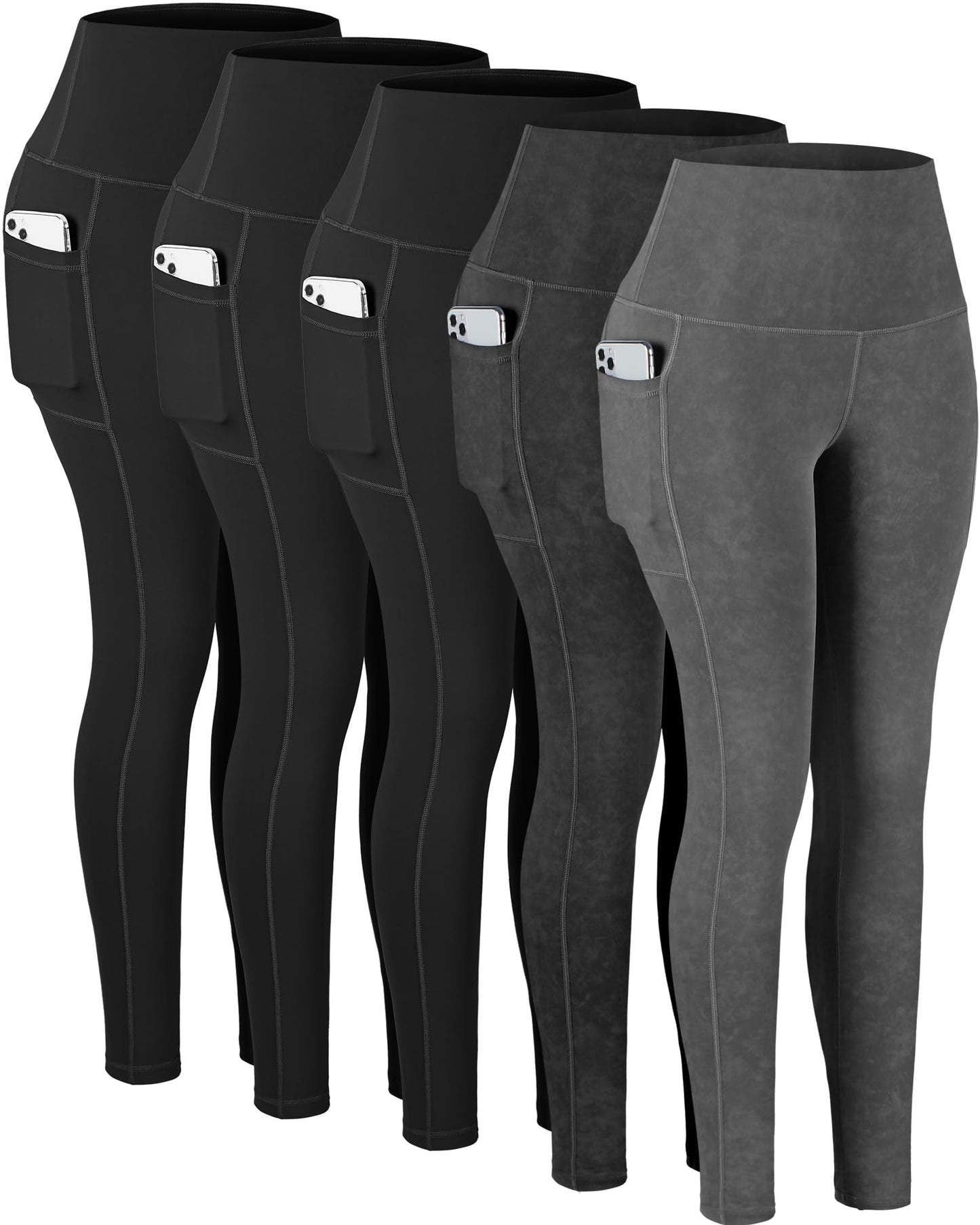 Women's High Waisted Pocket Yoga Leggings Tummy Control