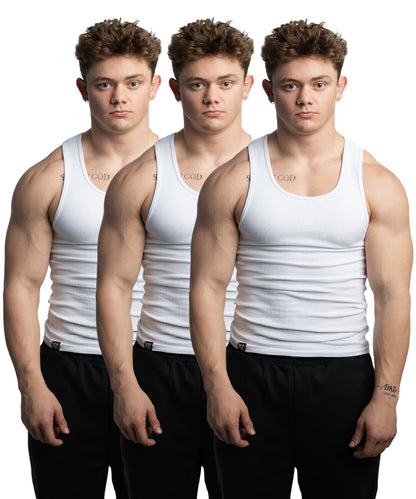 Men's Ribbed Cotton Spandex Tank Top