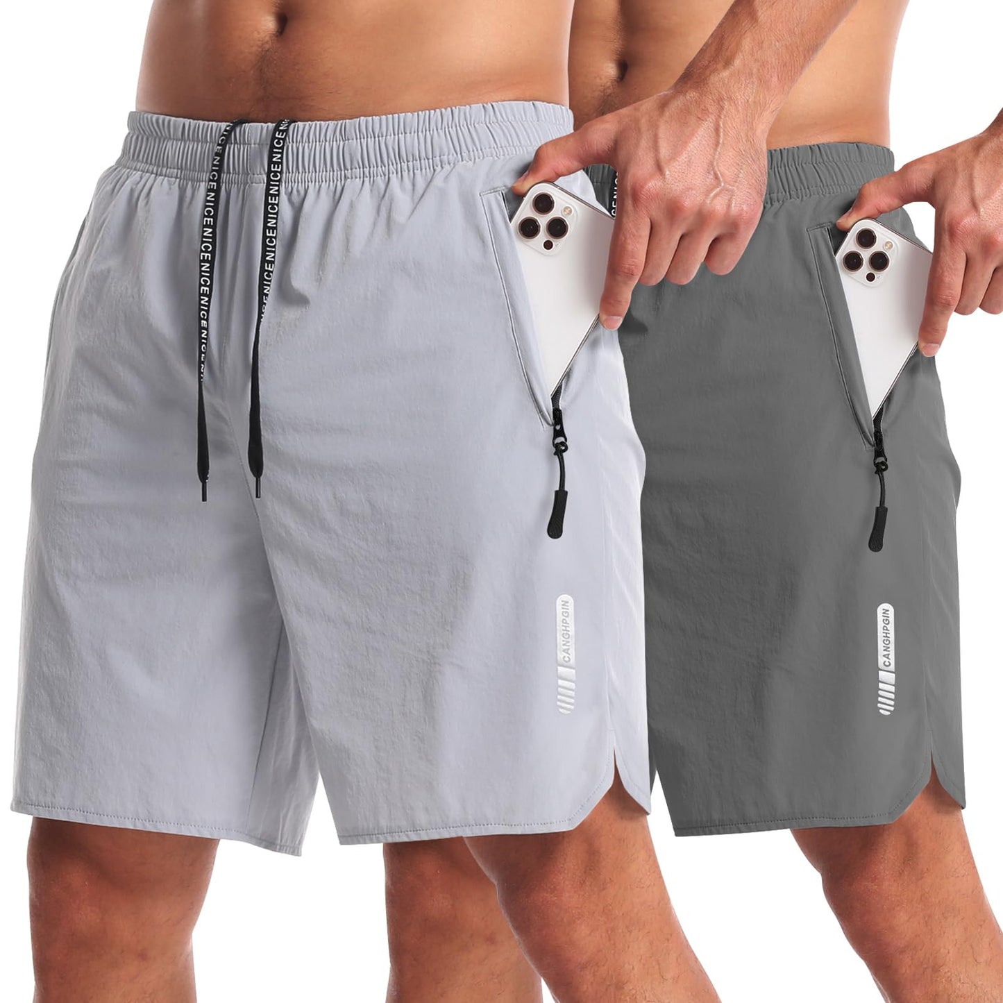 2 Pack Quick Dry 7 Inch Workout Gym Shorts