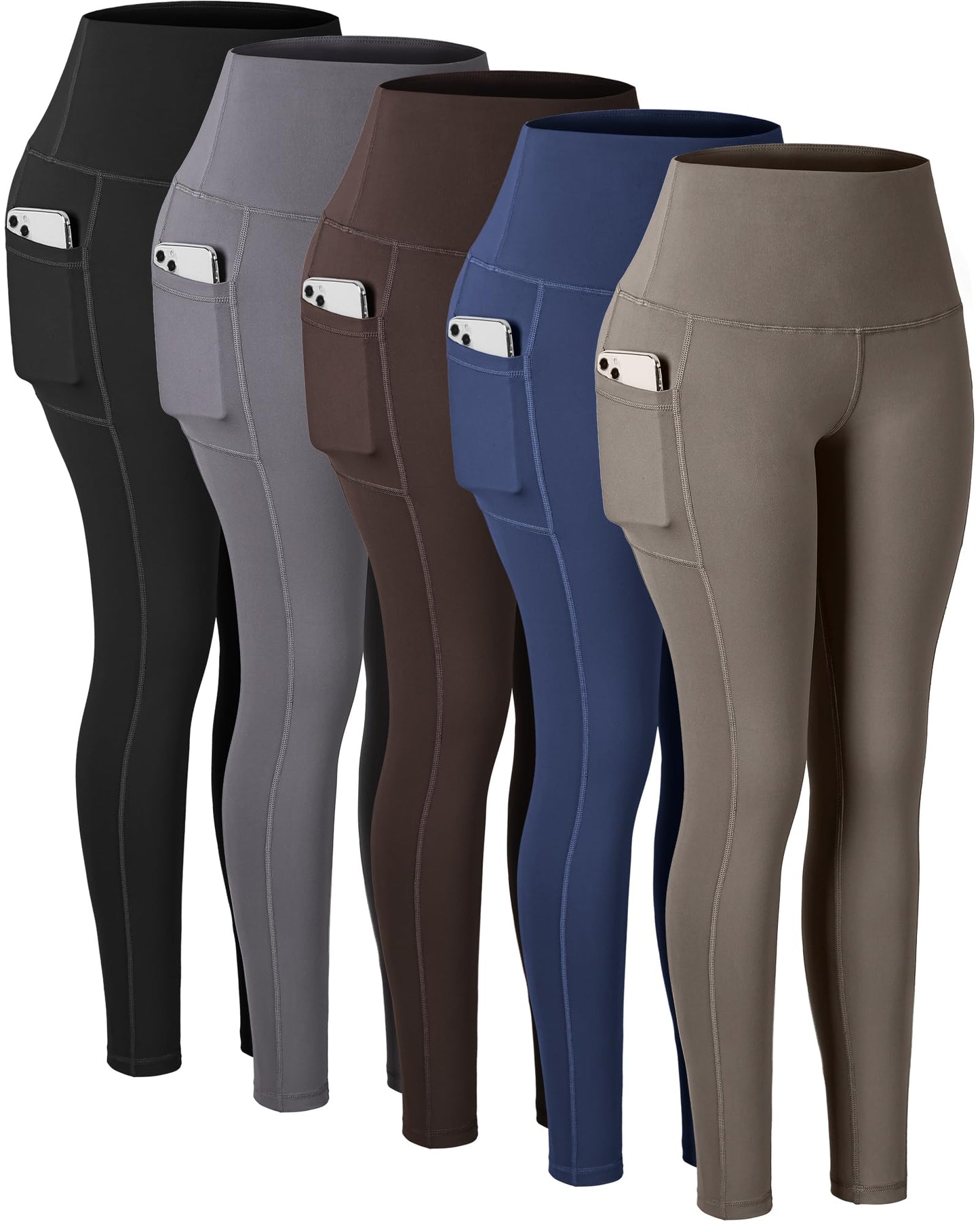 Women's High Waisted Pocket Yoga Leggings Tummy Control