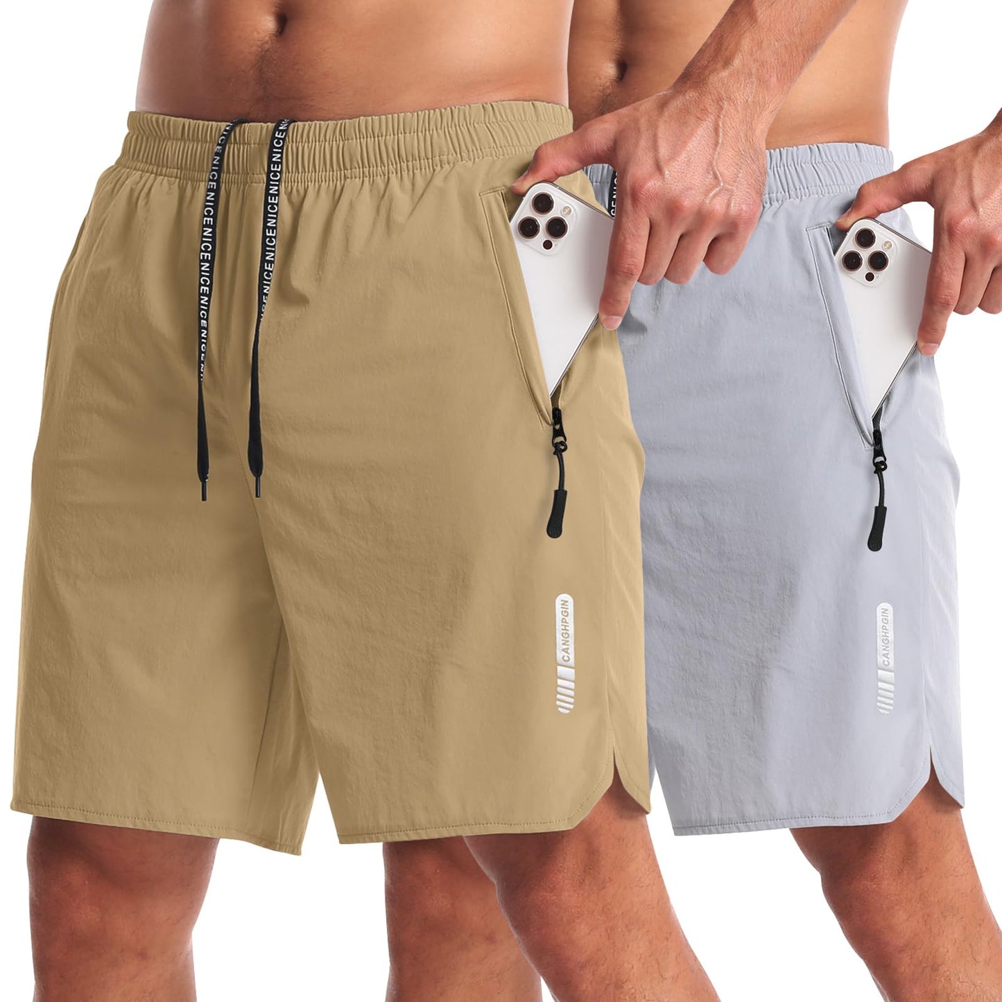 2 Pack Quick Dry 7 Inch Workout Gym Shorts