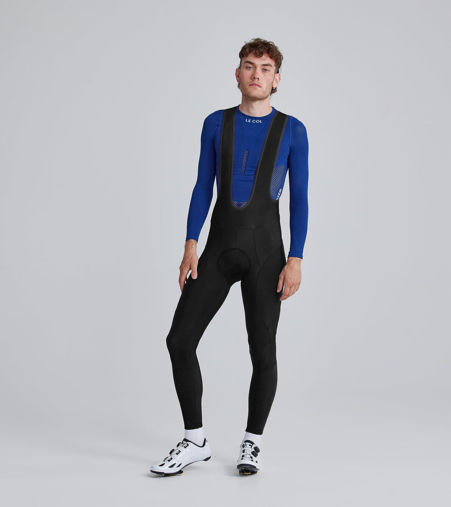 Men's Thermal Fleece Cycling Bib Tights Chamois Bike Leggings
