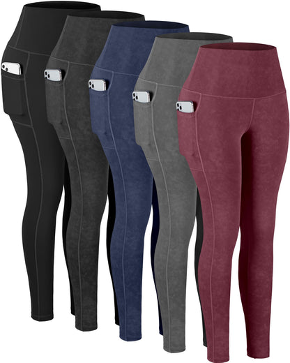 Women's High Waisted Pocket Yoga Leggings Tummy Control