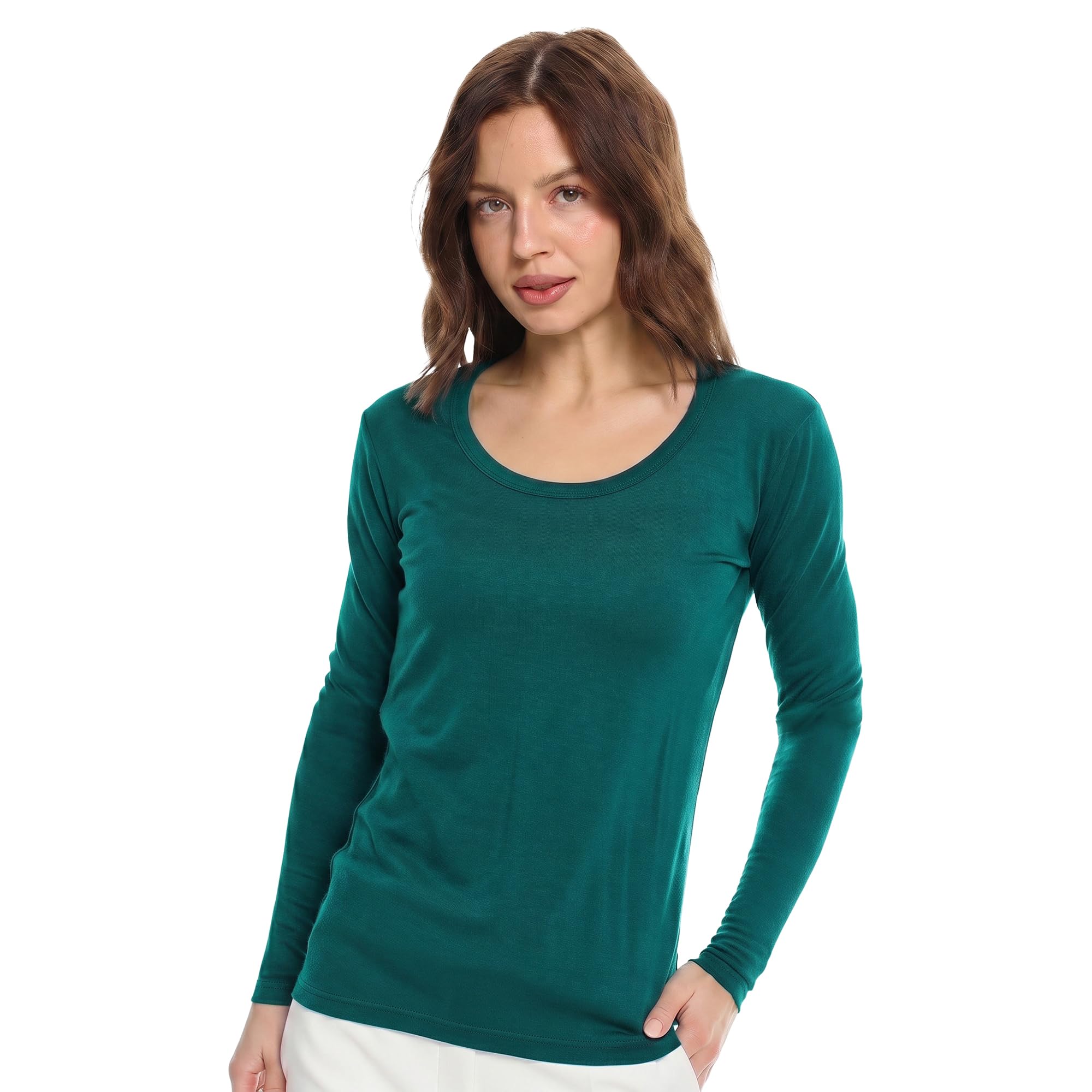 Women's Merino Wool Base Layer Long Sleeve Thermal Hiking Shirt