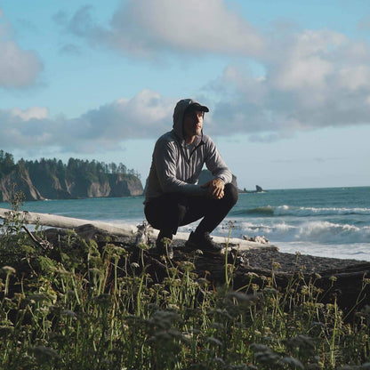 Men's Merino Wool Quarter Zip Sun Hoodie