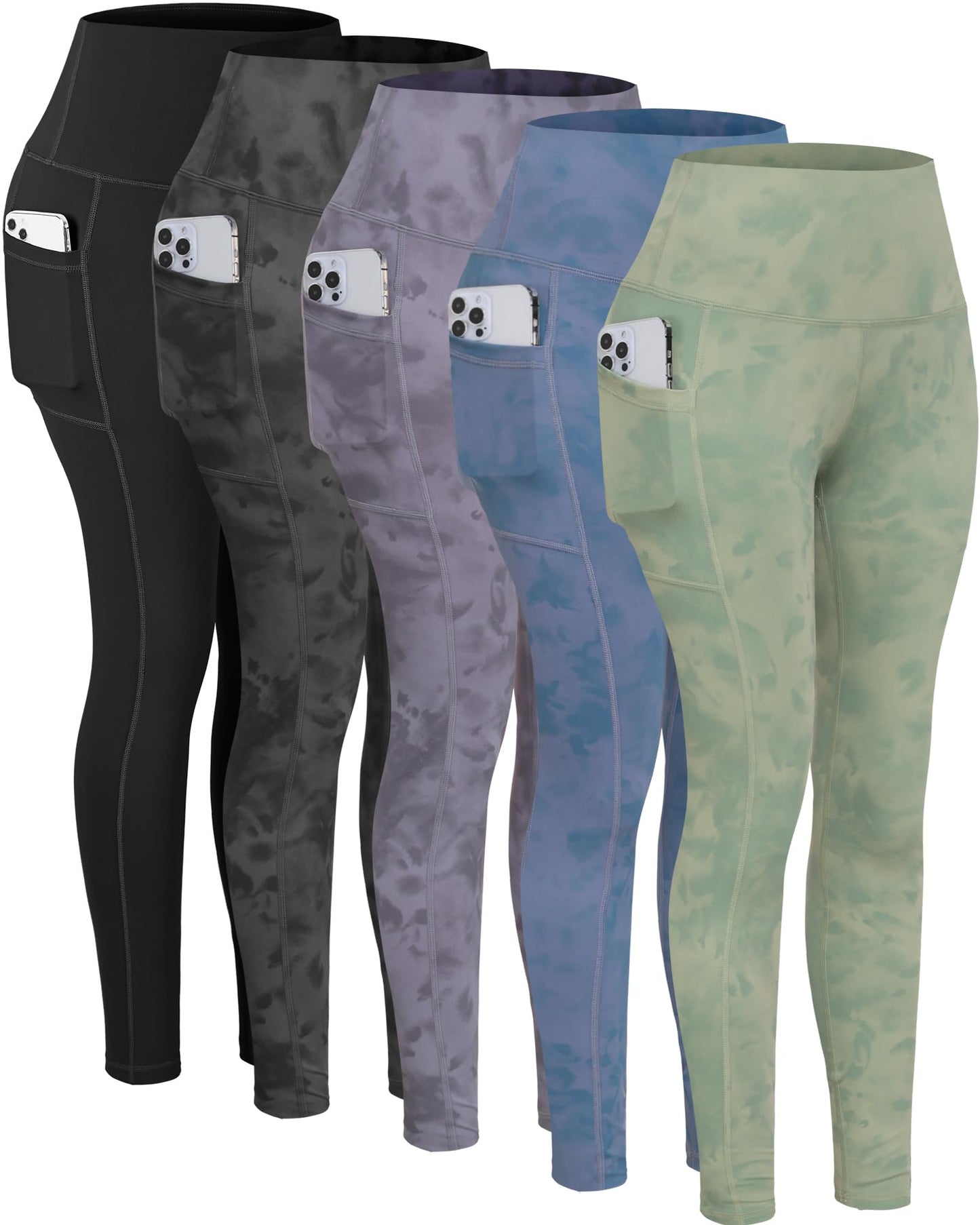Women's High Waisted Pocket Yoga Leggings Tummy Control