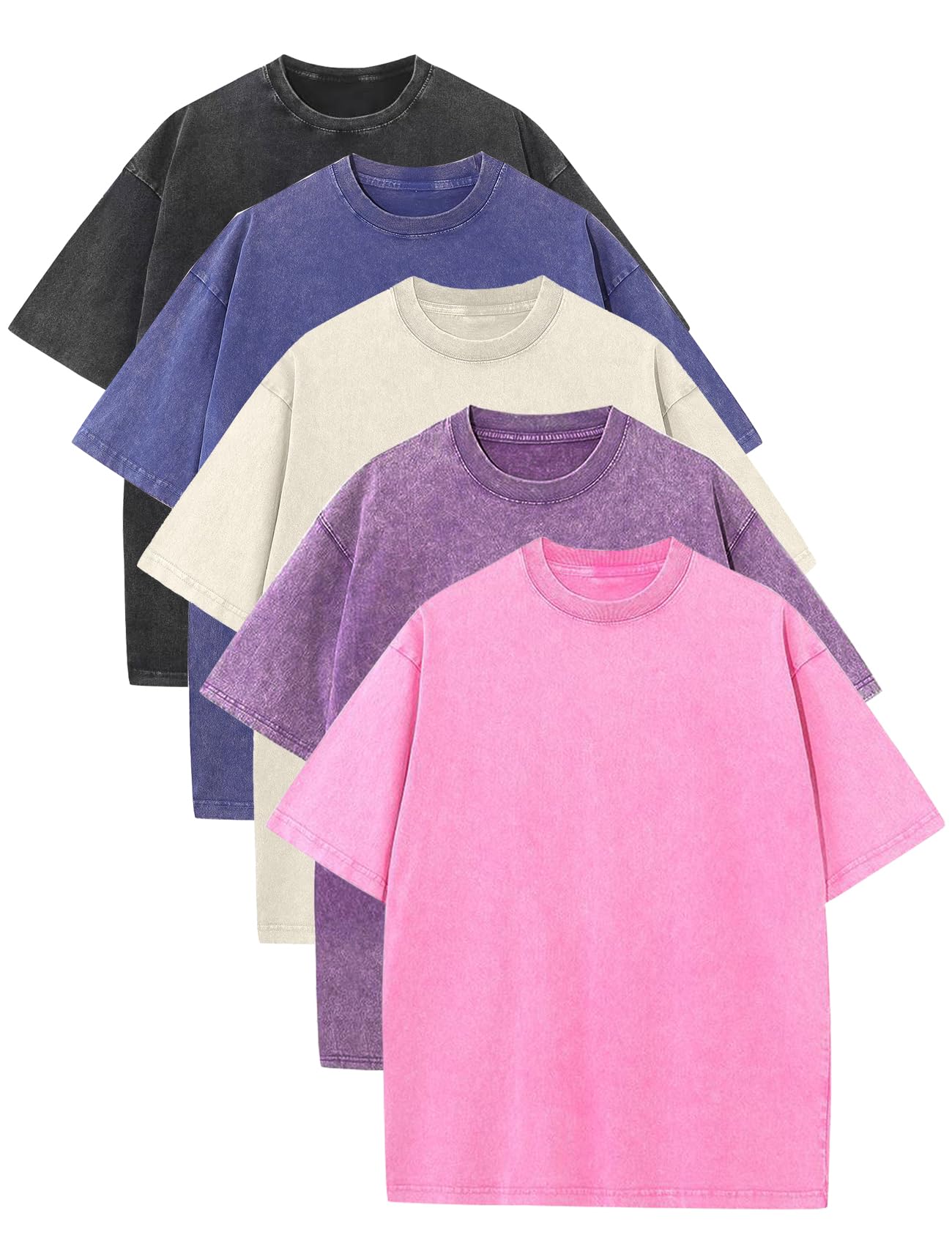 Men's Oversized Acid Wash Heavyweight Cotton T-Shirt