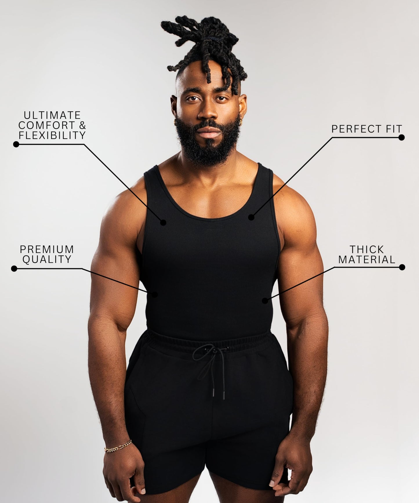Men's Ribbed Cotton Spandex Tank Top