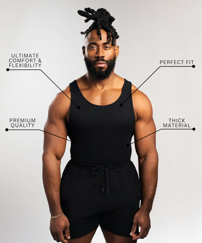 Men's Ribbed Cotton Spandex Tank Top