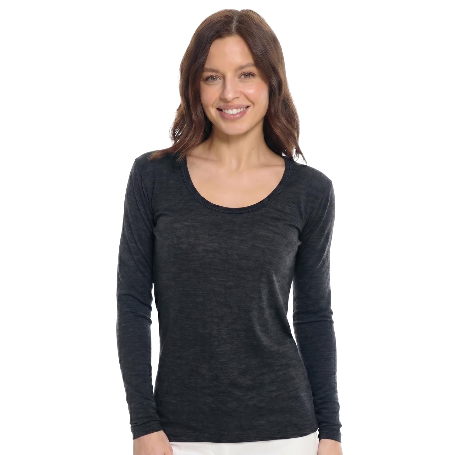 Women's Merino Wool Base Layer Long Sleeve Thermal Hiking Shirt