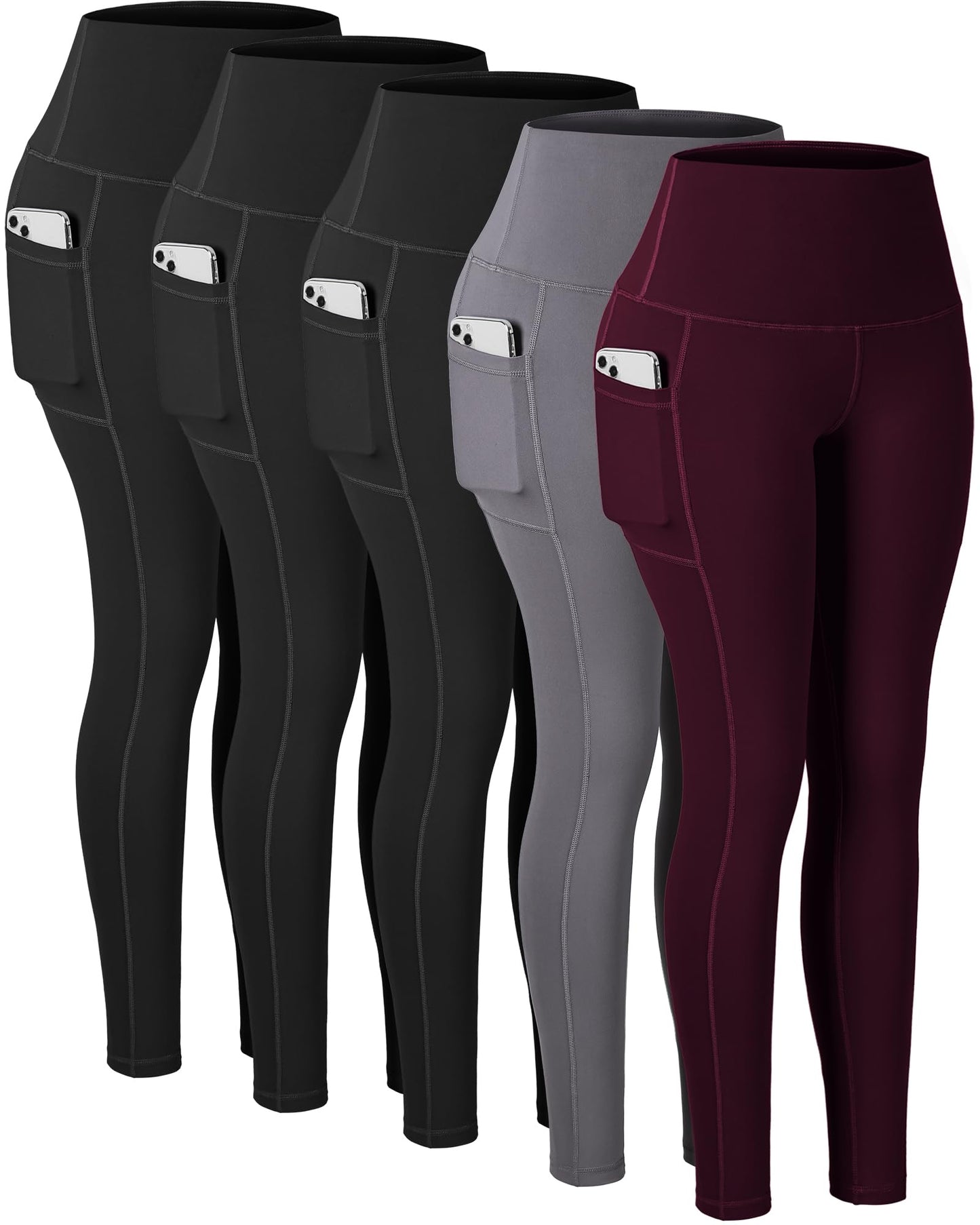 Women's High Waisted Pocket Yoga Leggings Tummy Control