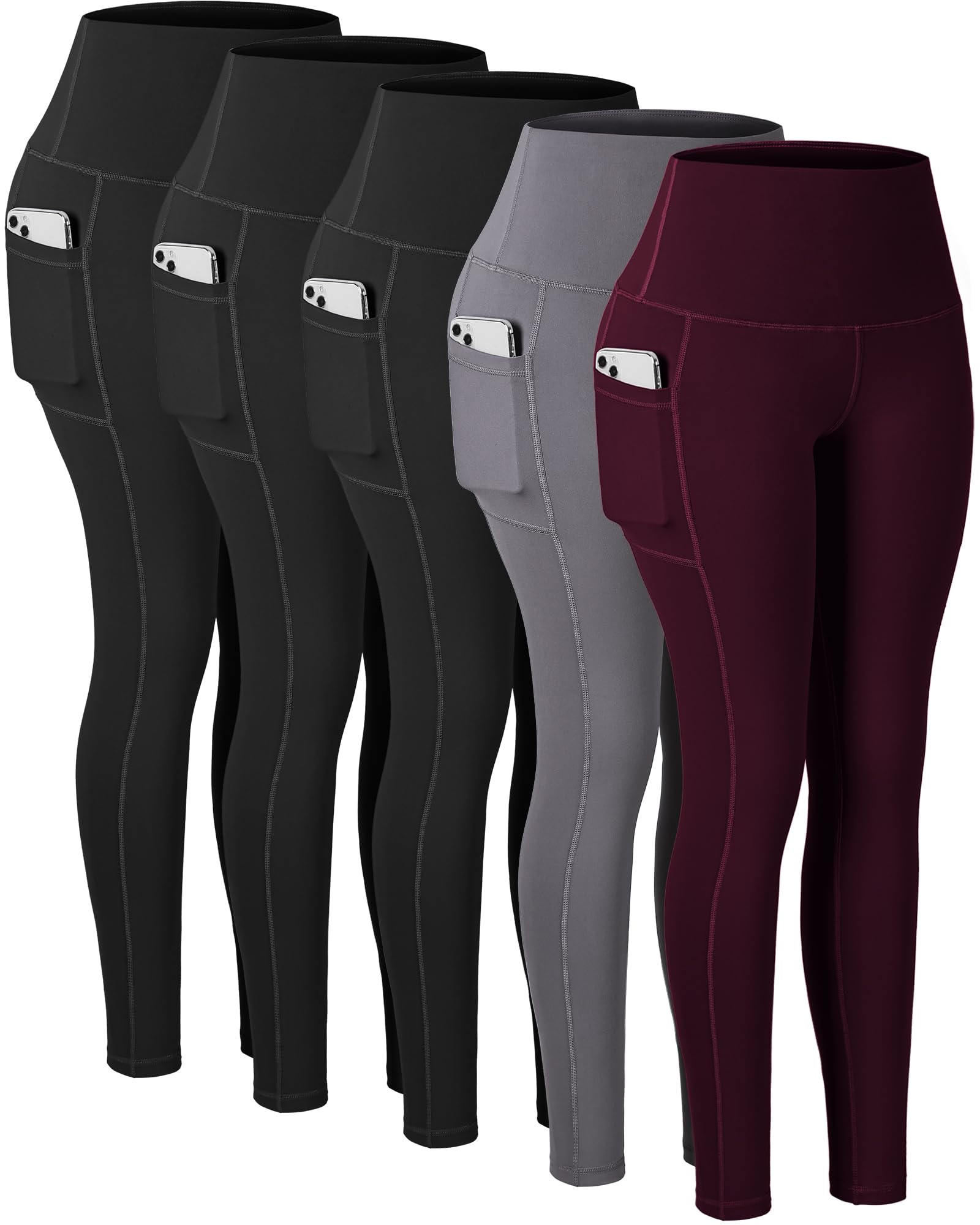 Women's High Waisted Pocket Yoga Leggings Tummy Control