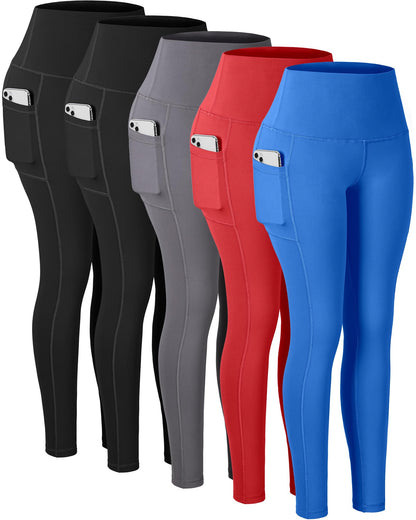 Women's High Waisted Pocket Yoga Leggings Tummy Control