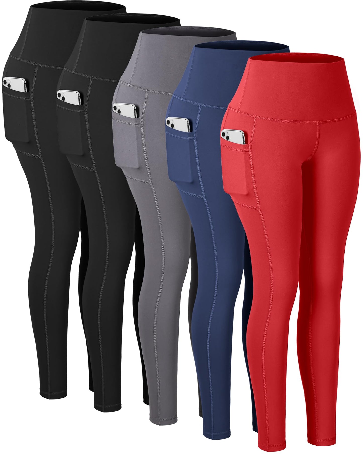Women's High Waisted Pocket Yoga Leggings Tummy Control