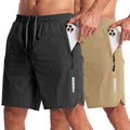 CANGHPGIN 2 Pack Mens Workout Athletic Shorts 7 inch Inseam Quick Dry Hiking Shorts Men Lightweight Sports Gym Shorts Running