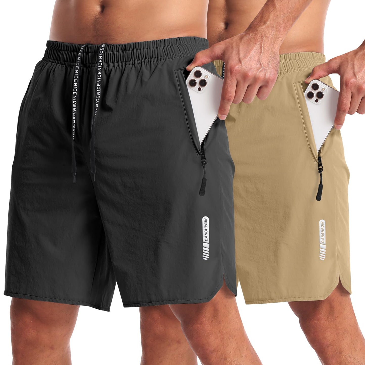 2 Pack Quick Dry 7 Inch Workout Gym Shorts