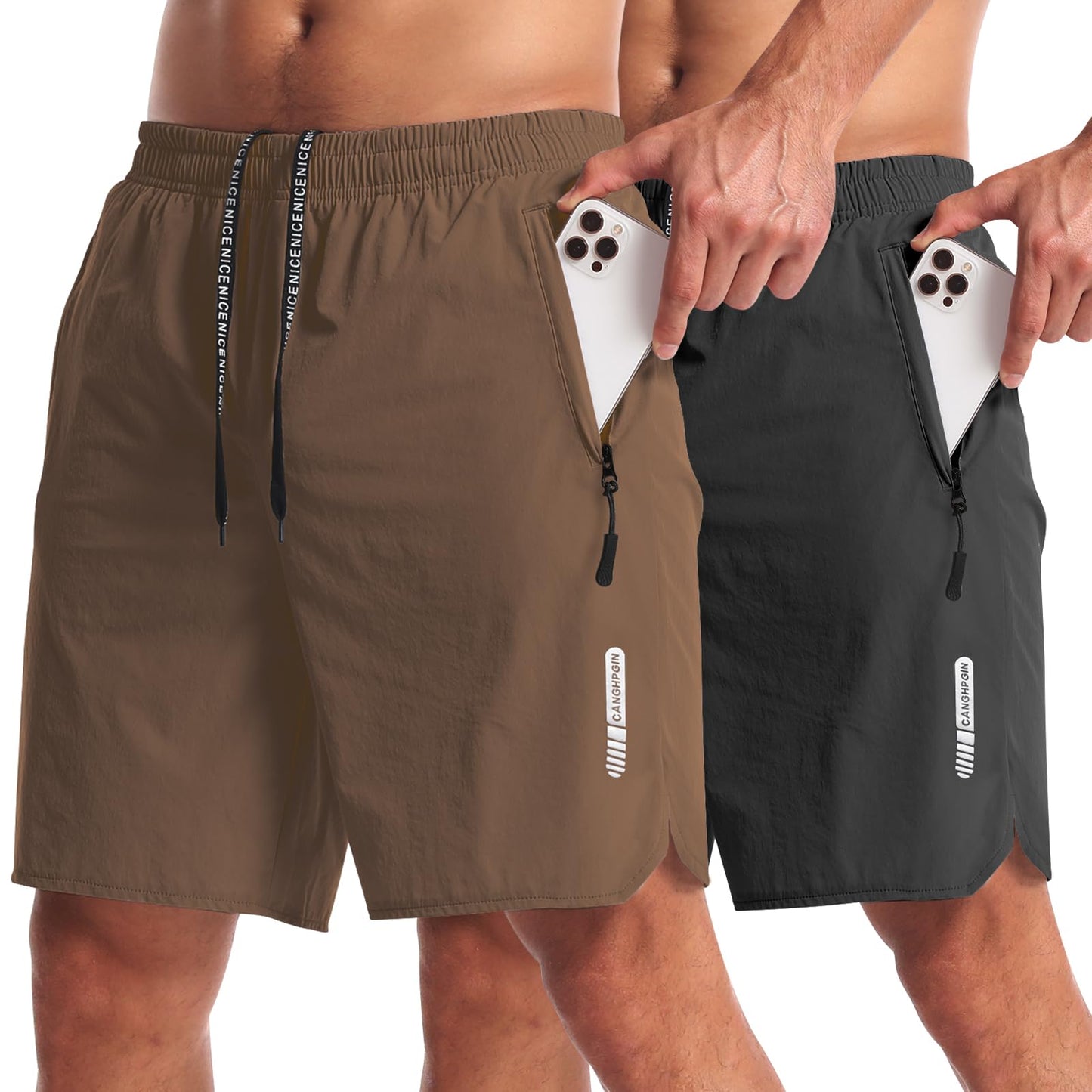 2 Pack Quick Dry 7 Inch Workout Gym Shorts