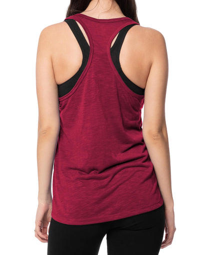 Women's Flowy Slub Racerback Workout Tank Tops Multipack