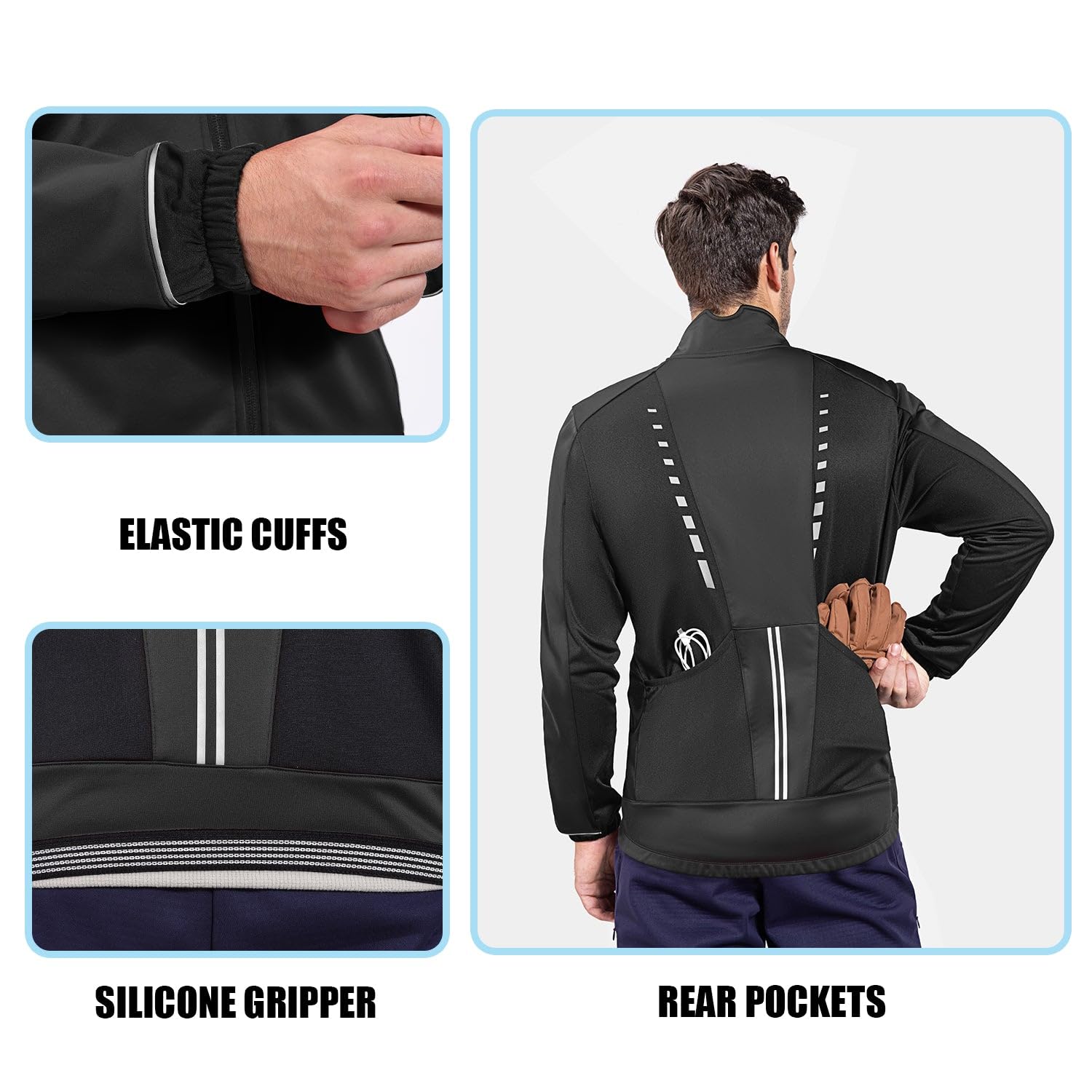 Men's Softshell Thermal Windproof Cycling Jacket