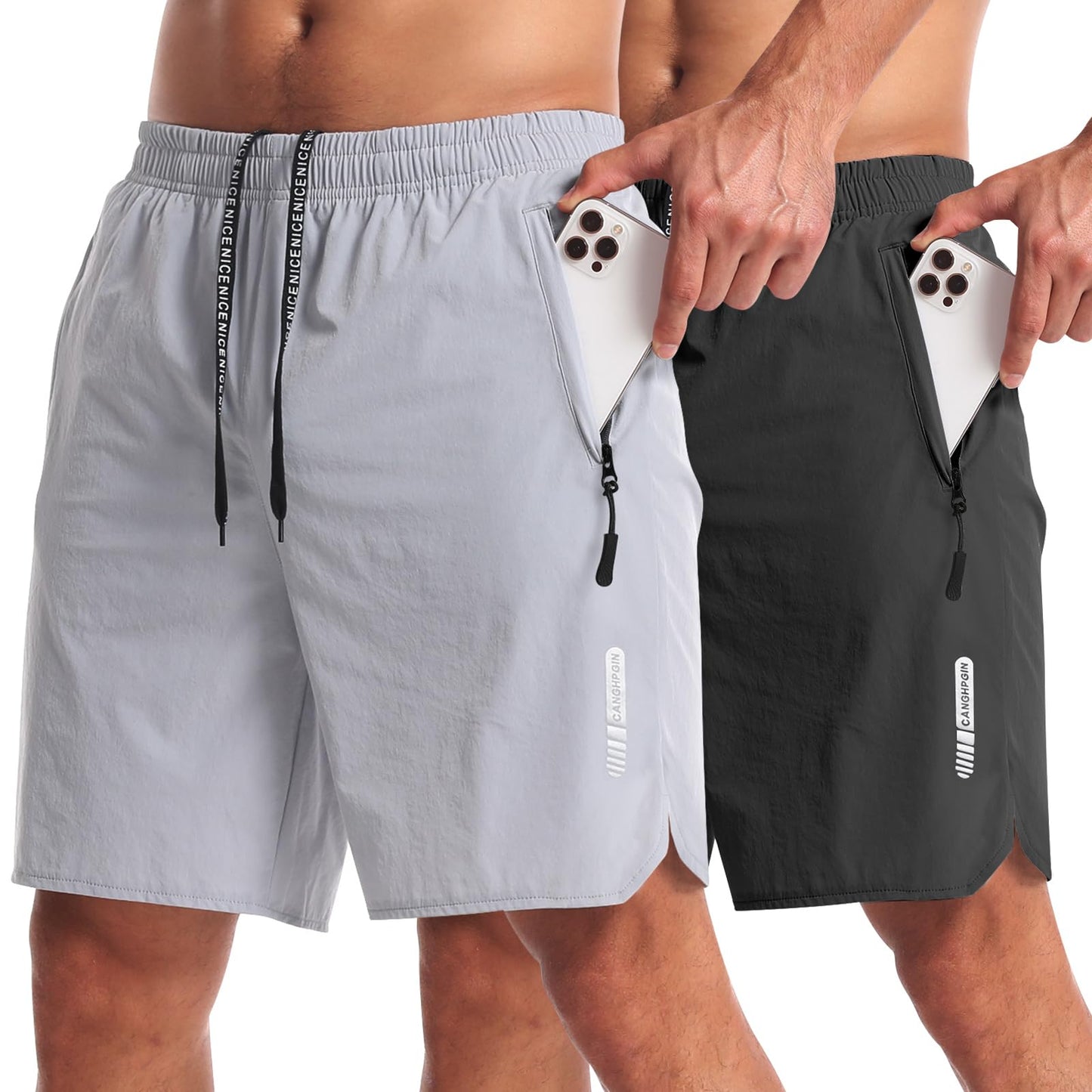 2 Pack Quick Dry 7 Inch Workout Gym Shorts