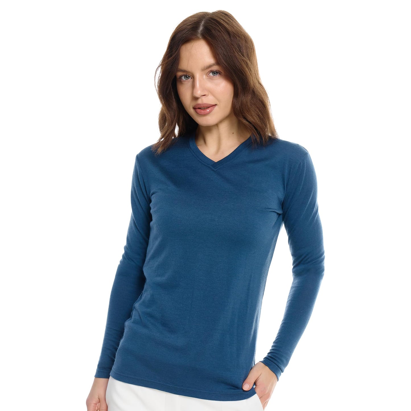 Women's Merino Wool Base Layer Long Sleeve Thermal Hiking Shirt