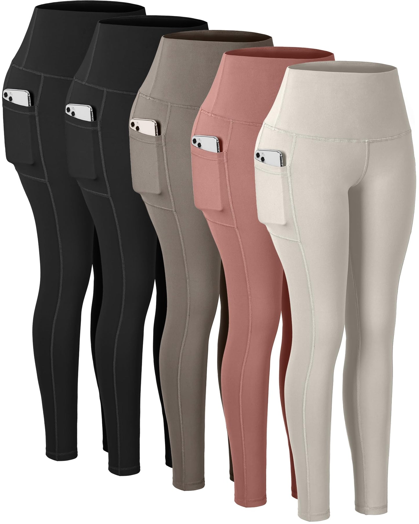 Women's High Waisted Pocket Yoga Leggings Tummy Control