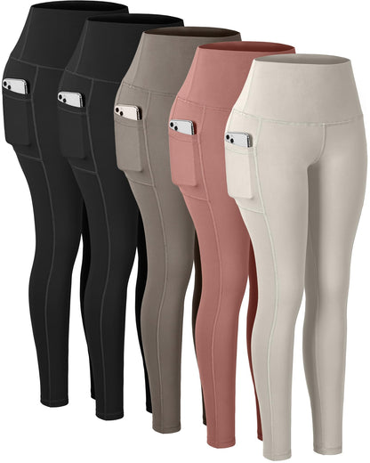 Women's High Waisted Pocket Yoga Leggings Tummy Control