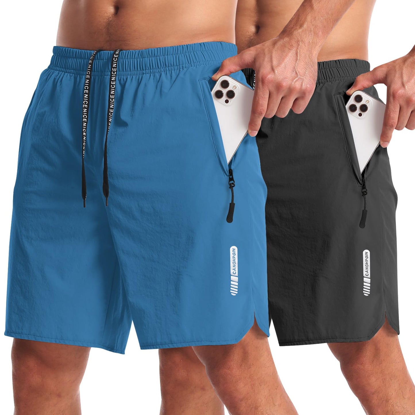 2 Pack Quick Dry 7 Inch Workout Gym Shorts