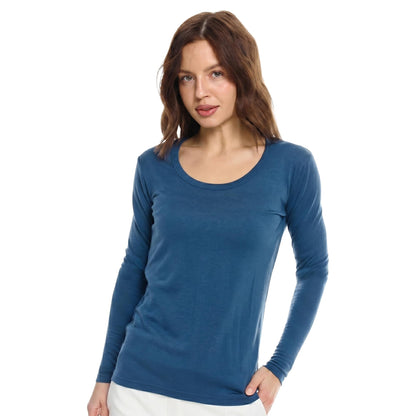 Women's Merino Wool Base Layer Long Sleeve Thermal Hiking Shirt